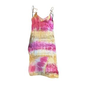 Forever 21 Pink and Yellow Tie-Dye Dress